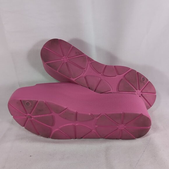 Lemon Jelly 40 Sunny Pink Fuschia Sandals Open Toe Platform Slip On US 10 Slide - Picture 8 of 13